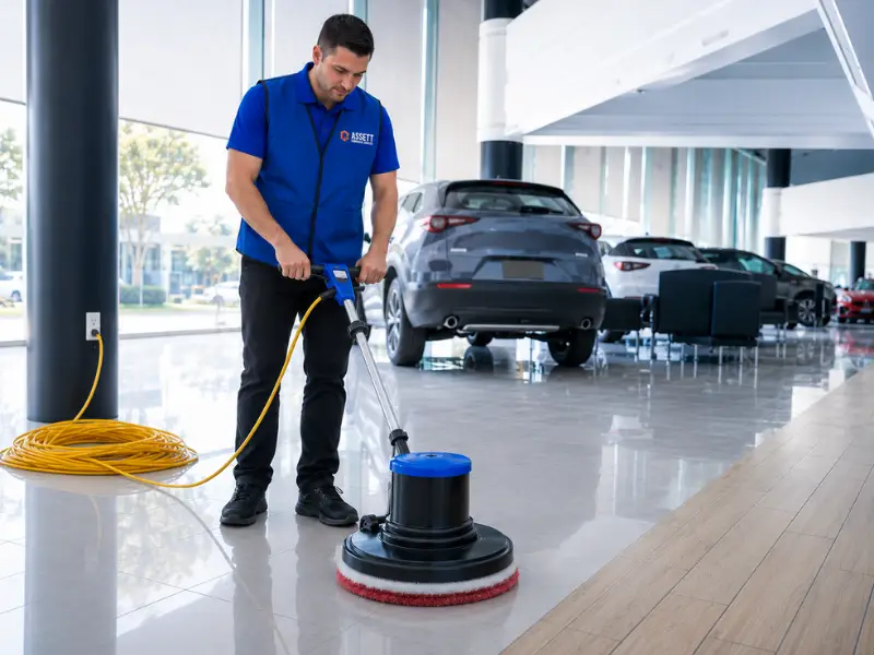 Auto Dealership Floor Buffing Auto Dealership Floor Buffing